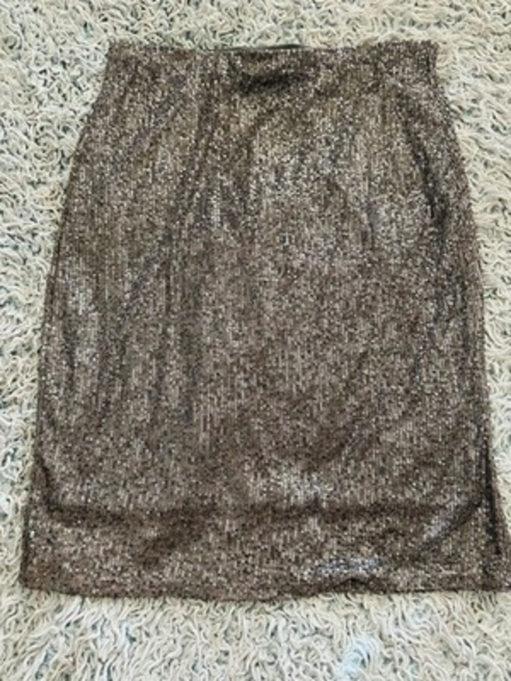 Adrianna Papell Women's Silver Sequin Skirt for Cocktail Party, Size Medium